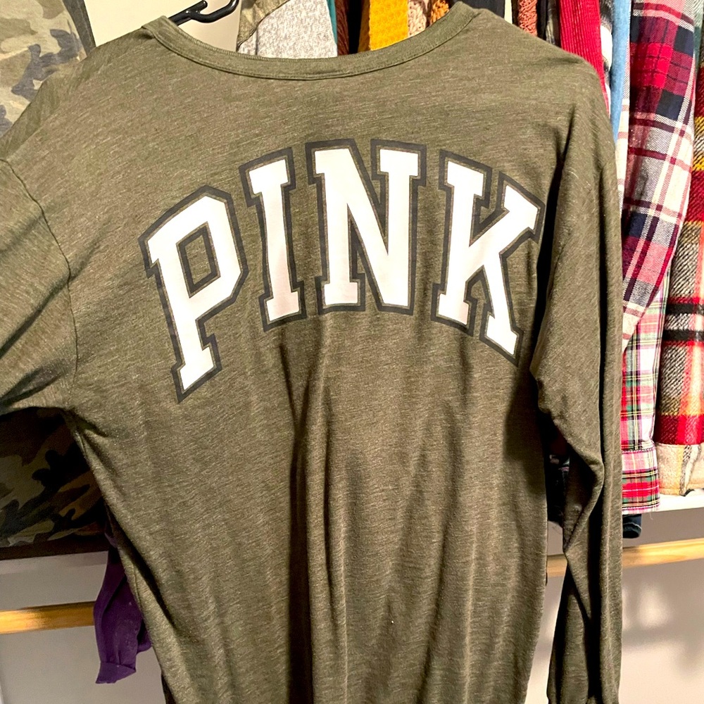PINK, medium long sleeve shirt.